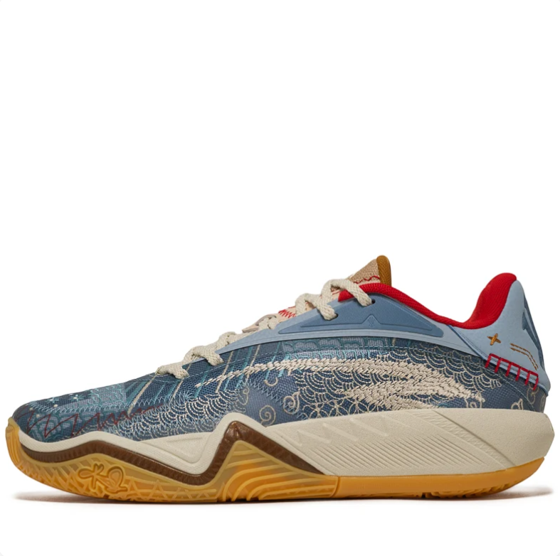 ANTA KAI Basketball Shoes - Blue Patchwork & Gum