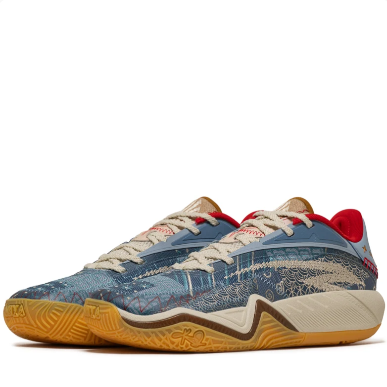 ANTA KAI Basketball Shoes - Blue Patchwork & Gum