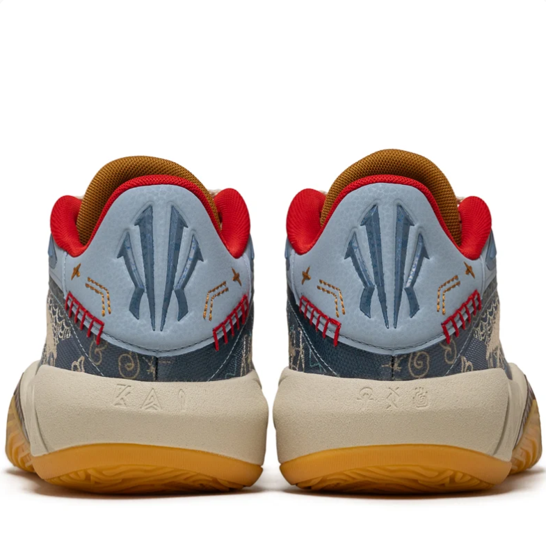 ANTA KAI Basketball Shoes - Blue Patchwork & Gum