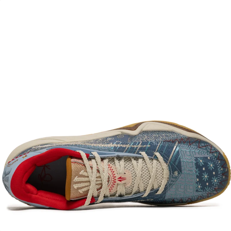 ANTA KAI Basketball Shoes - Blue Patchwork & Gum