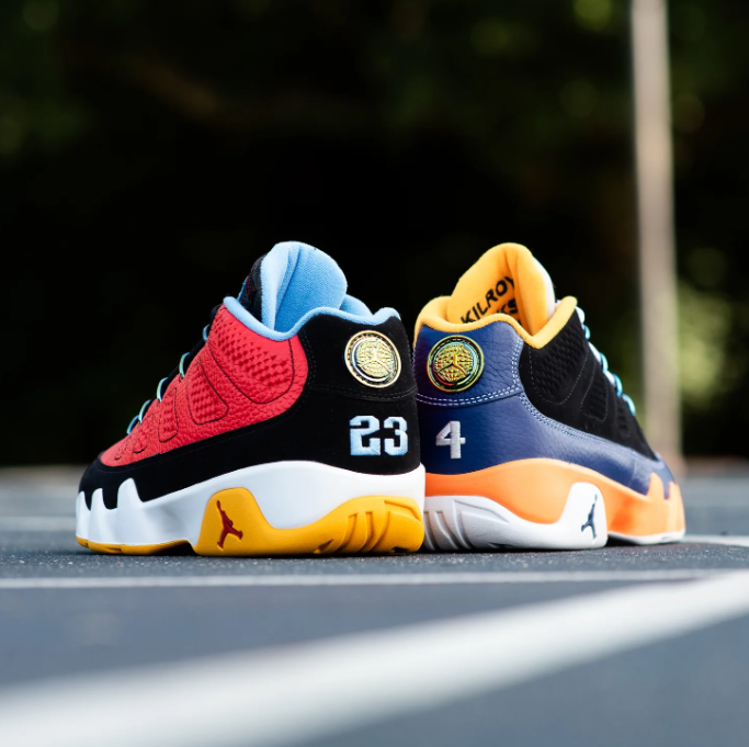 Air Jordan 9 Retro Mismatched Sneakers - Multicolor