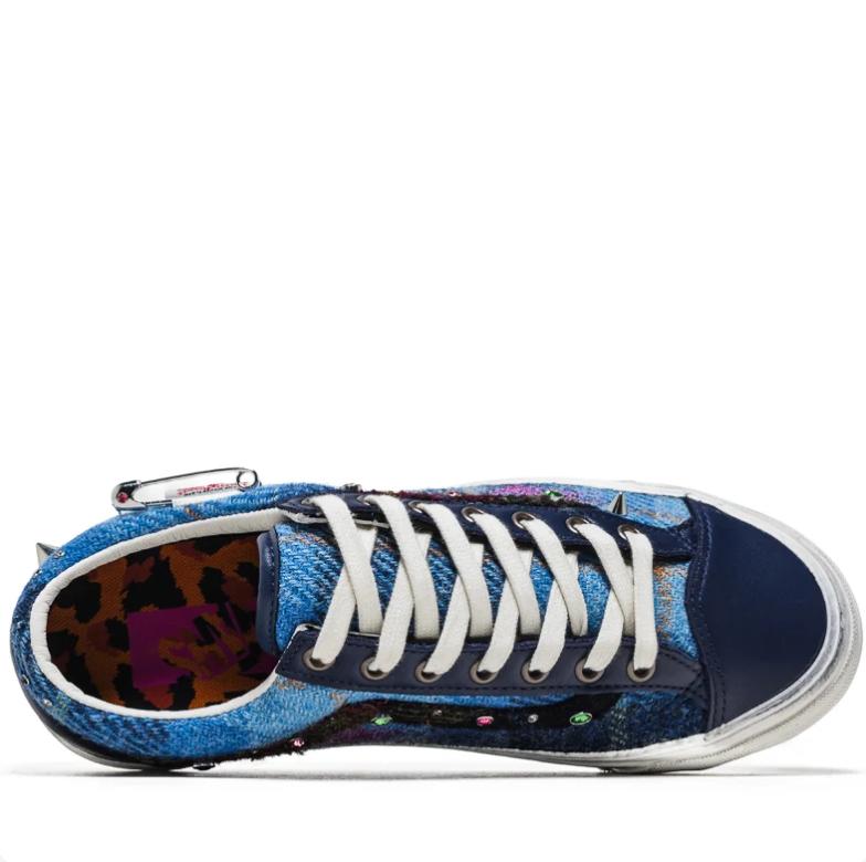 Vans Embellished Low-Top Sneakers - Blue Denim Look