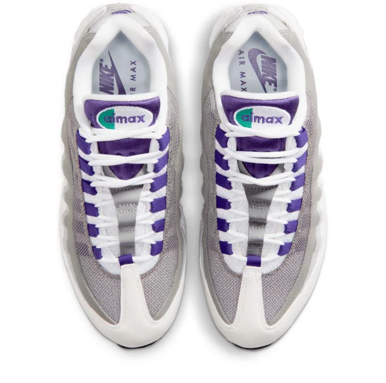 Nike Air Max 95 Sneakers - White, Grey & Purple