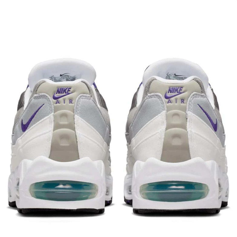 Nike Air Max 95 Sneakers - White, Grey & Purple