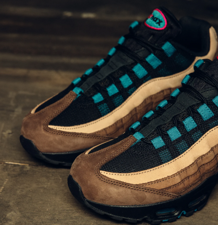 Nike Air Max 95 Sneakers - Brown, Tan & Teal