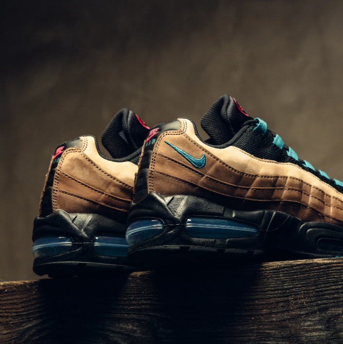 Nike Air Max 95 Sneakers - Brown, Tan & Teal