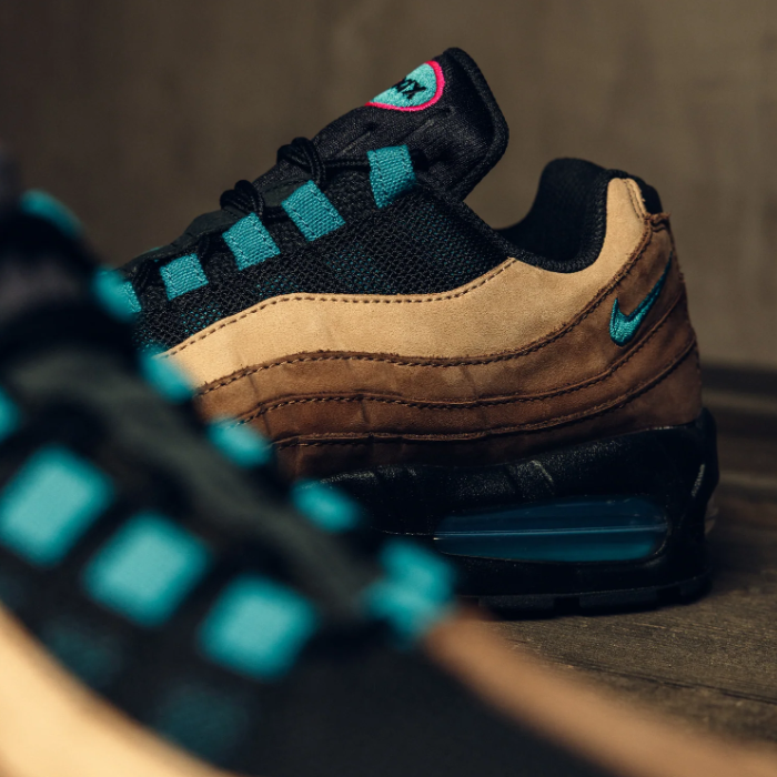 Nike Air Max 95 Sneakers - Brown, Tan & Teal