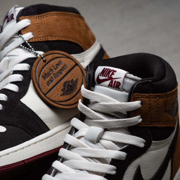 Air Jordan 1 High Sneakers - Brown, Black & White
