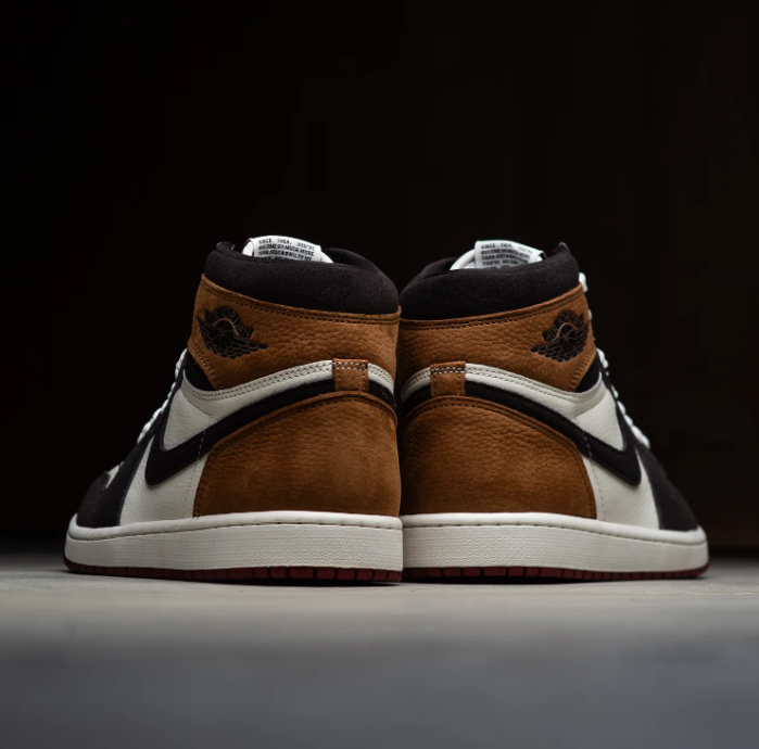 Air Jordan 1 High Sneakers - Brown, Black & White