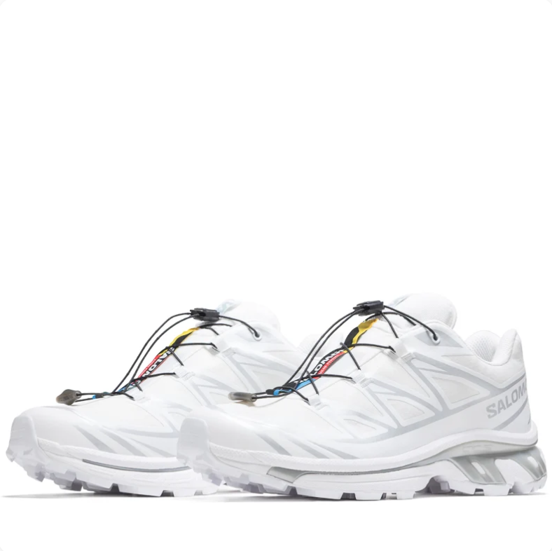 Salomon Low-Top Sneakers - White & Silver Grey