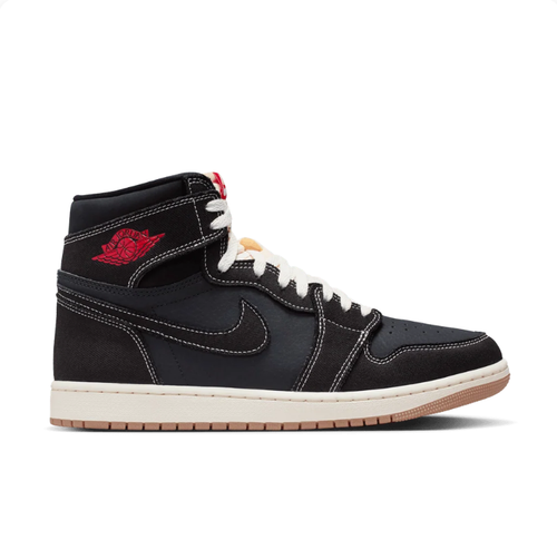 Air Jordan 1 High Sneakers - Black, Cream & Red