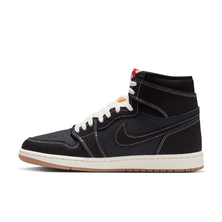 Air Jordan 1 High Sneakers - Black, Cream & Red