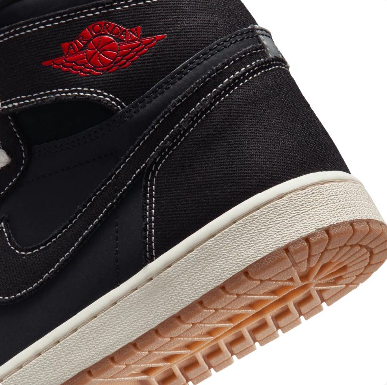Air Jordan 1 High Sneakers - Black, Cream & Red
