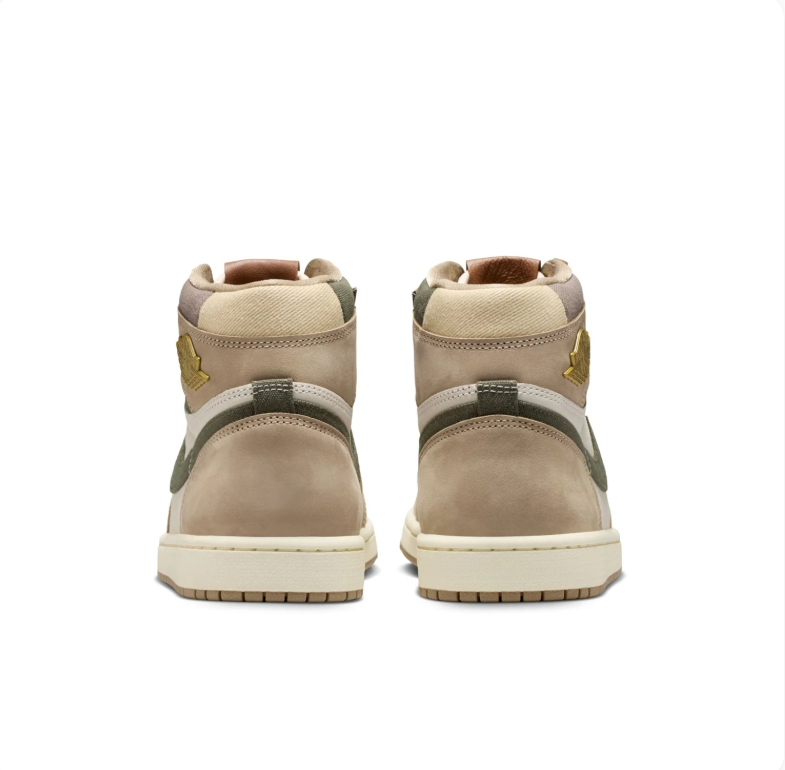 Air Jordan 1 High Sneakers - Beige, Cream & Olive