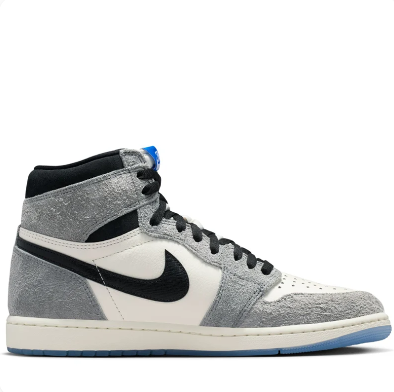 Air Jordan 1 High Sneakers - Grey, Cream & Black