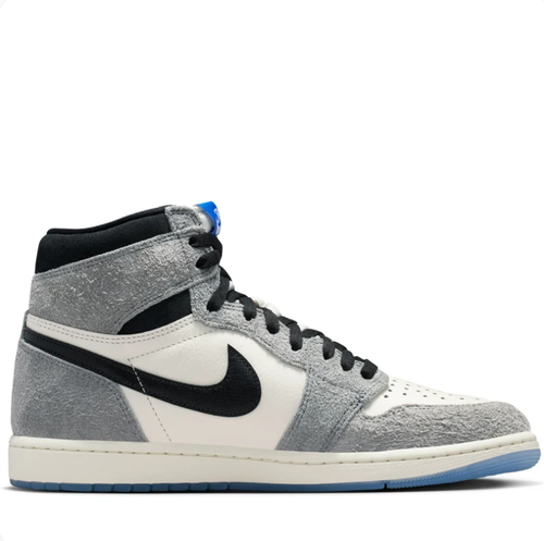 Air Jordan 1 High Sneakers - Grey, Cream & Black