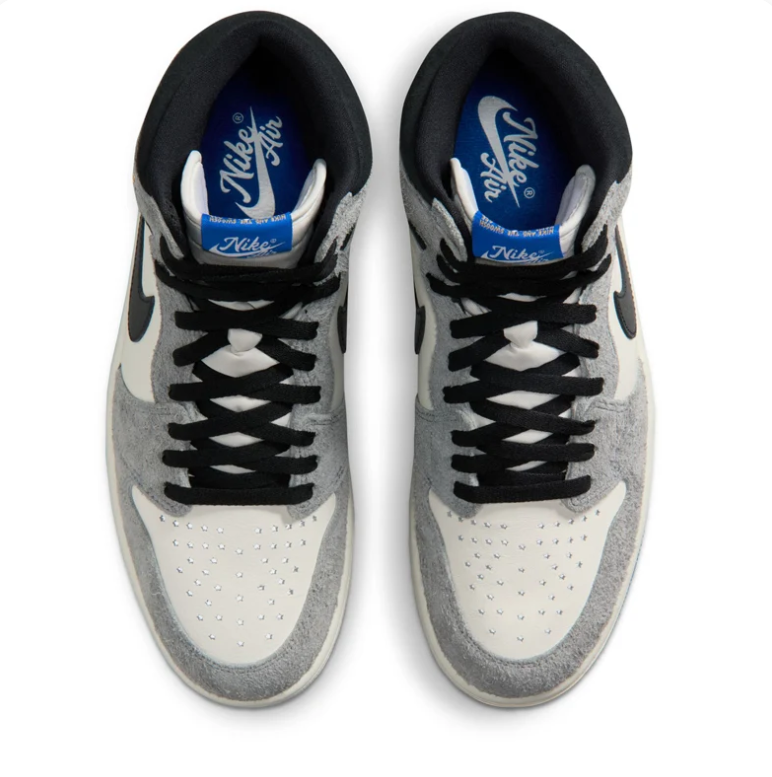 Air Jordan 1 High Sneakers - Grey, Cream & Black