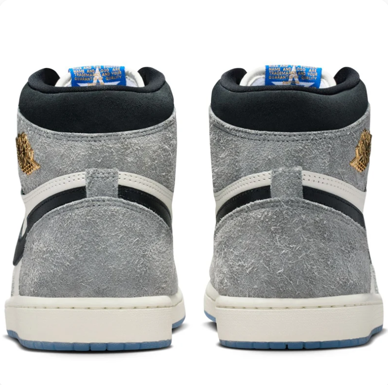 Air Jordan 1 High Sneakers - Grey, Cream & Black