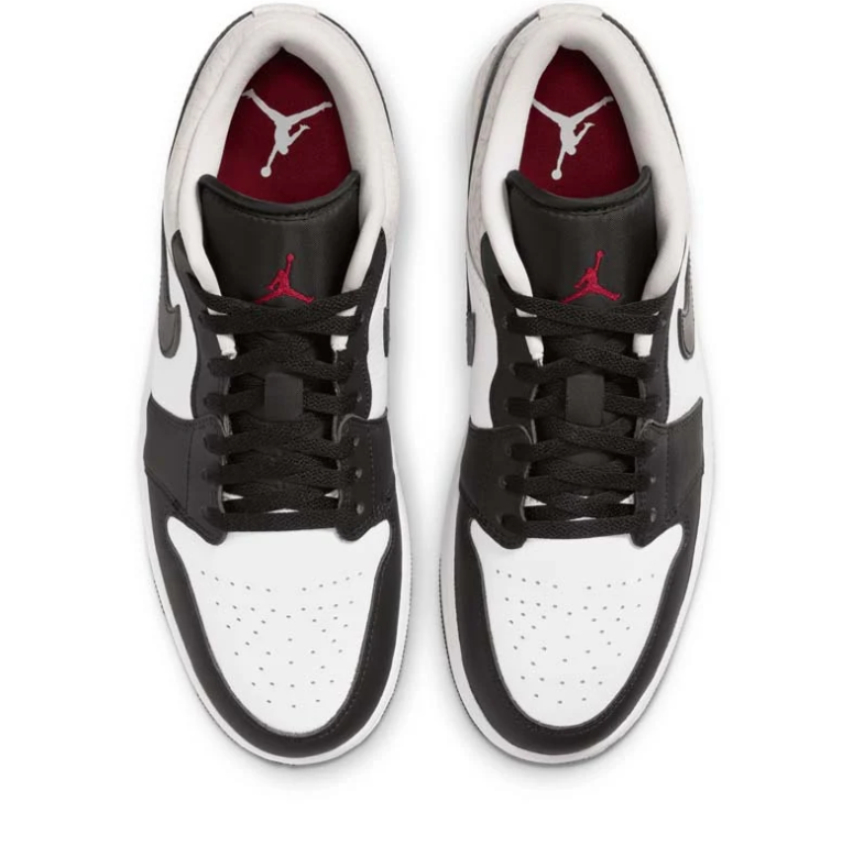 Air Jordan 1 Low Sneakers - Black, White & Light Grey