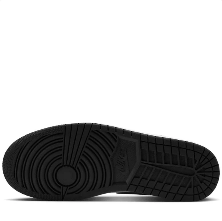 Air Jordan 1 Low Sneakers - Black, White & Light Grey