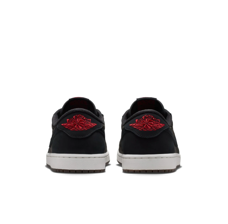 Air Jordan 1 Low Sneakers - Black & Olive Graphic Print