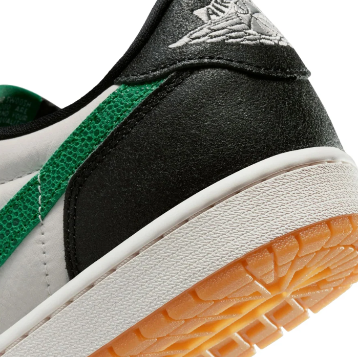 Air Jordan 1 Low Sneakers - Black, White & Green