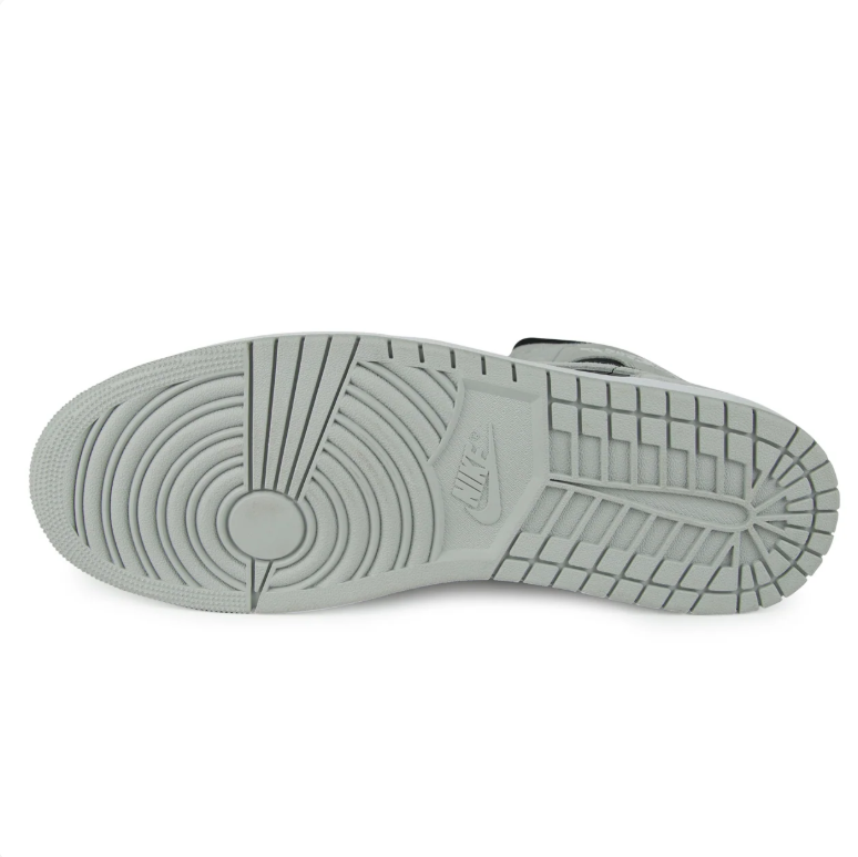 Air Jordan 1 Mid Sneakers - Light Grey & Black