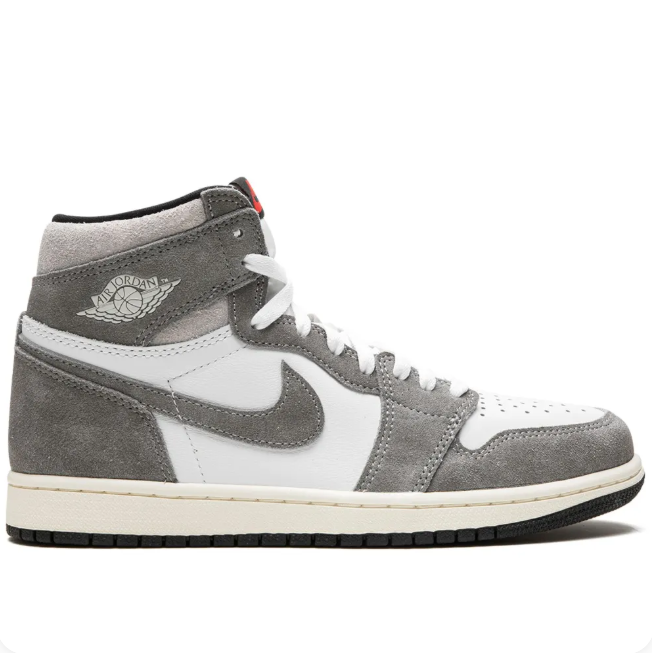Air Jordan 1 High Sneakers - Grey, White & Cream