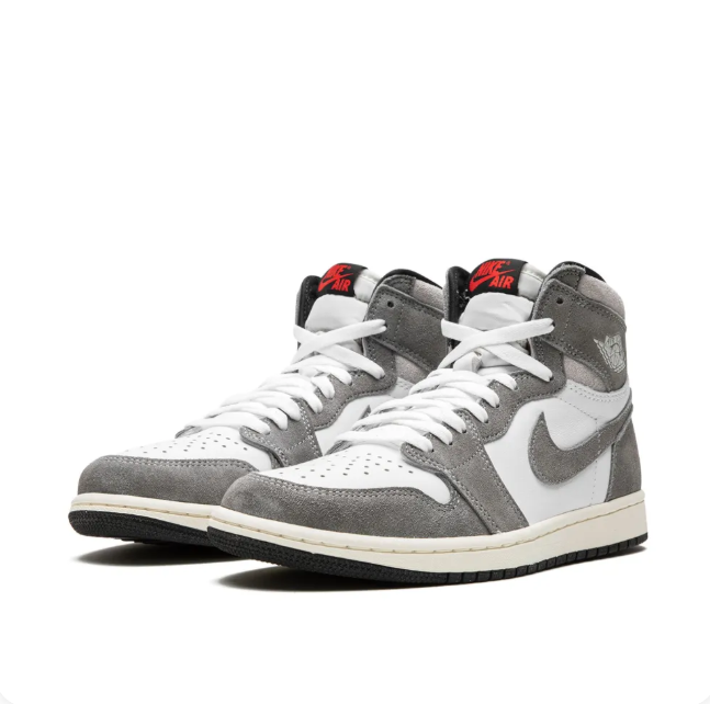 Air Jordan 1 High Sneakers - Grey, White & Cream