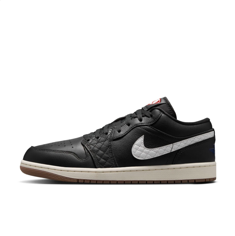 Air Jordan 1 Low Sneakers - Black, Light Grey & Cream