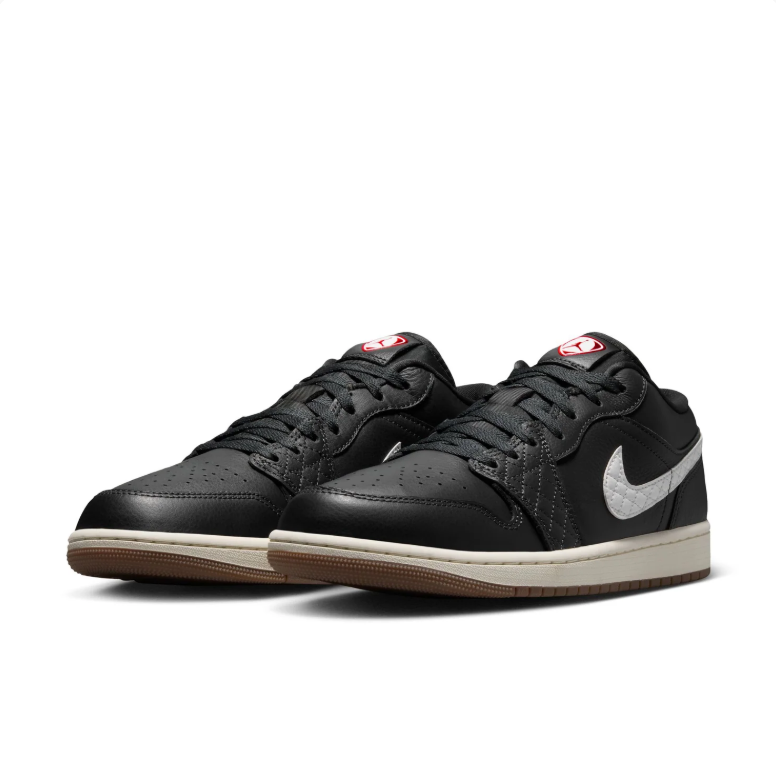 Air Jordan 1 Low Sneakers - Black, Light Grey & Cream