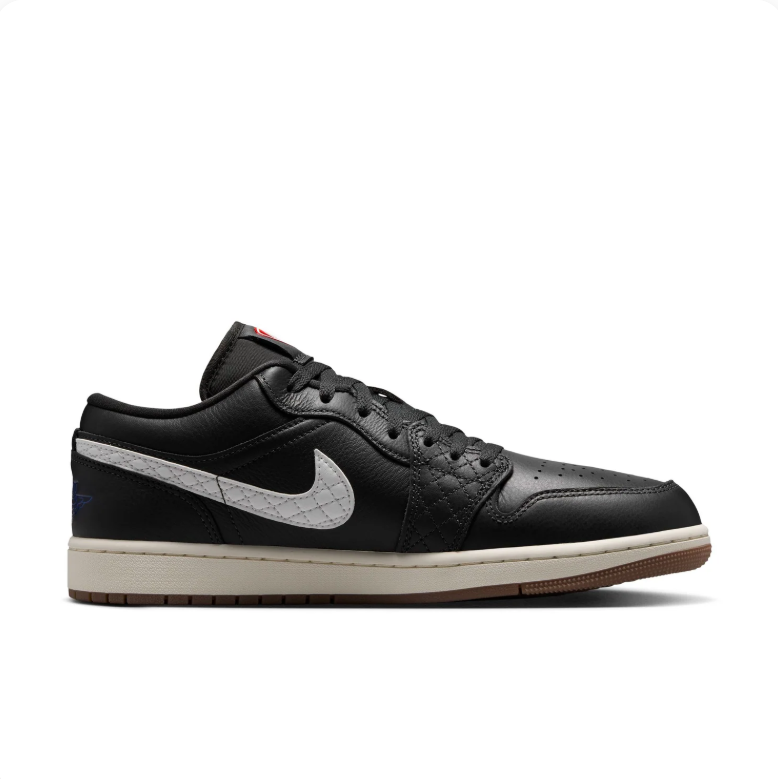 Air Jordan 1 Low Sneakers - Black, Light Grey & Cream