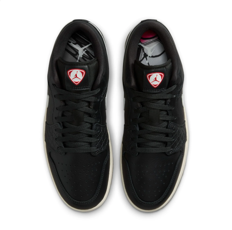 Air Jordan 1 Low Sneakers - Black, Light Grey & Cream