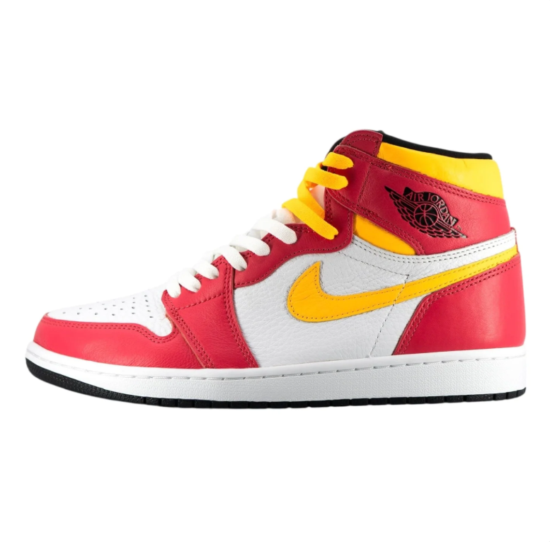 Air Jordan 1 High Sneakers - Red, White & Yellow