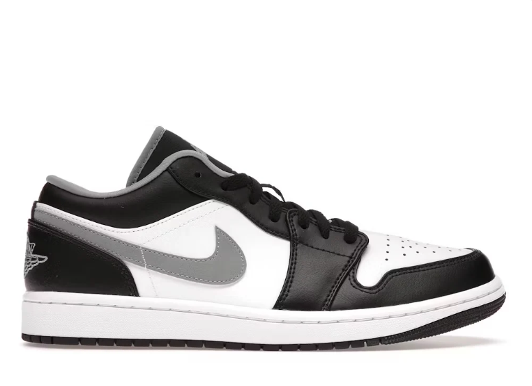 Air Jordan 1 Low Sneakers - Black, White & Grey