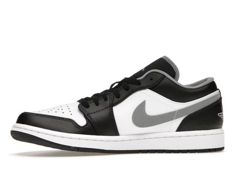 Air Jordan 1 Low Sneakers - Black, White & Grey