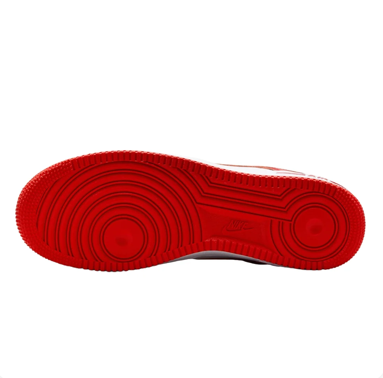 Nike Air Force 1 Low Sneakers - Red & White with Embroidered Details