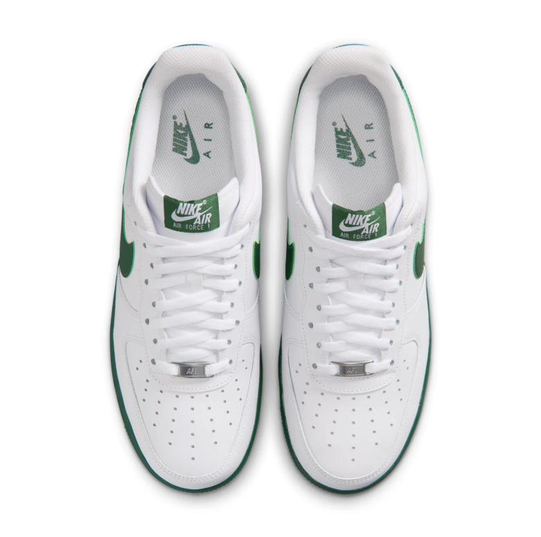 Nike Air Force 1 Low Sneakers - White & Dark Green
