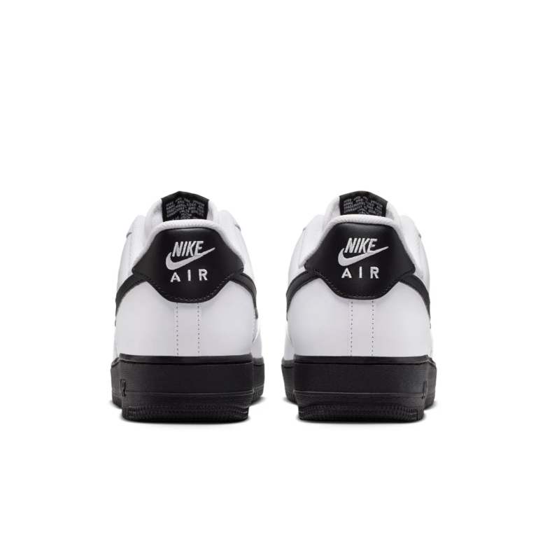 Nike Air Force 1 Low Sneakers - White & Black with Black Sole