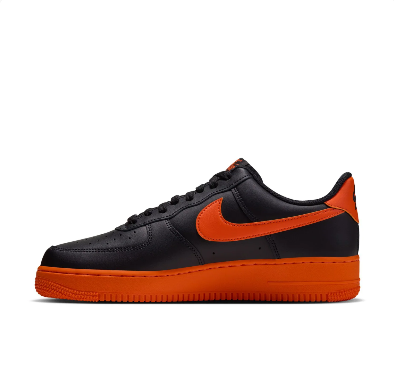 Nike Air Force 1 Low Sneakers - Black & Orange