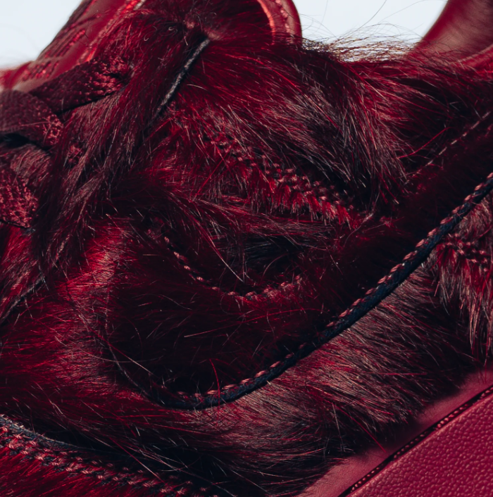 Nike Air Force 1 Low Sneakers - Burgundy Shaggy Texture