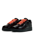 Nike Air Force 1 Low Sneakers - Glossy Burgundy-Black & Orange Laces