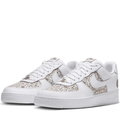 Nike Air Force 1 Low Sneakers - White with Ornamental Print