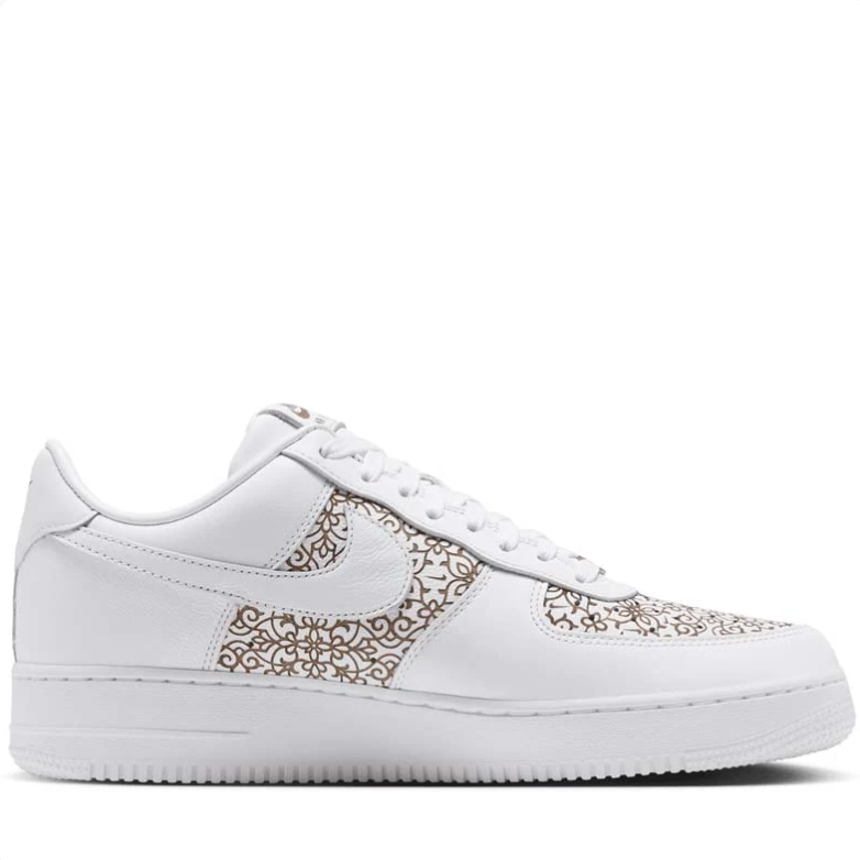 Nike Air Force 1 Low Sneakers - White with Ornamental Print
