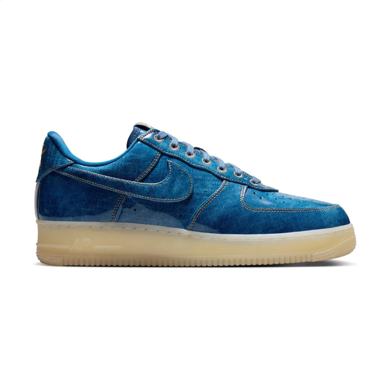 Nike Air Force 1 Low Sneakers - Washed Blue & Cream