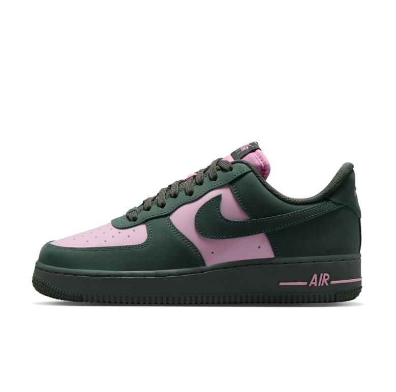 Nike Air Force 1 Low Sneakers - Dark Green & Pink