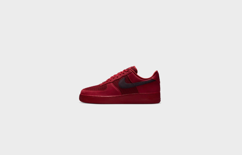 Nike Air Force 1 Low Sneakers - Deep Red & Black