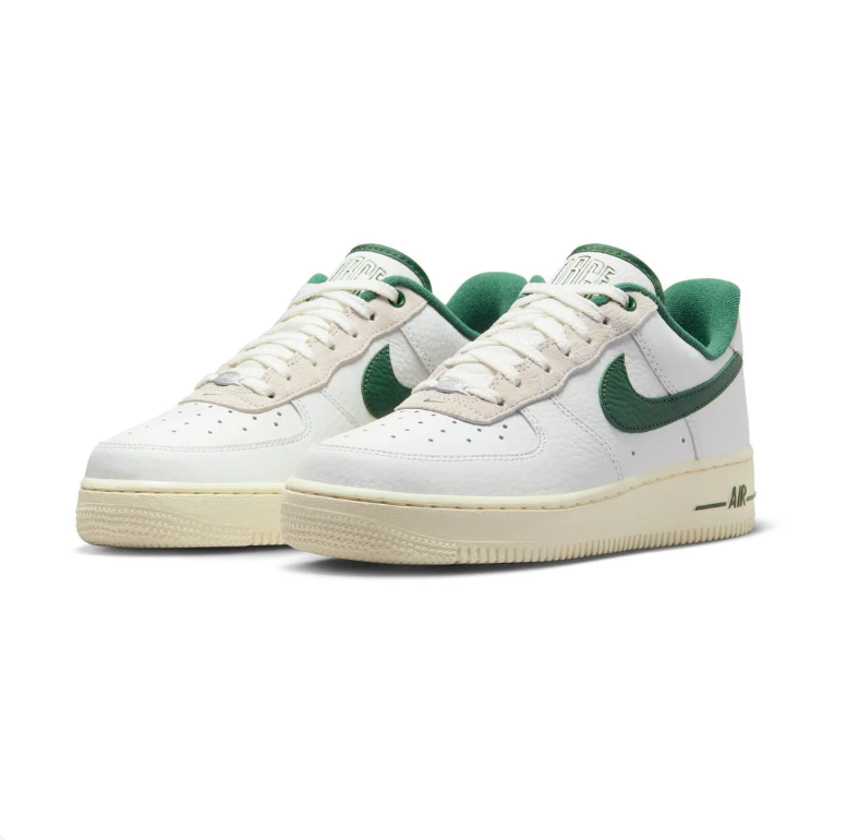 Nike Air Force 1 Low Sneakers - White, Green & Cream