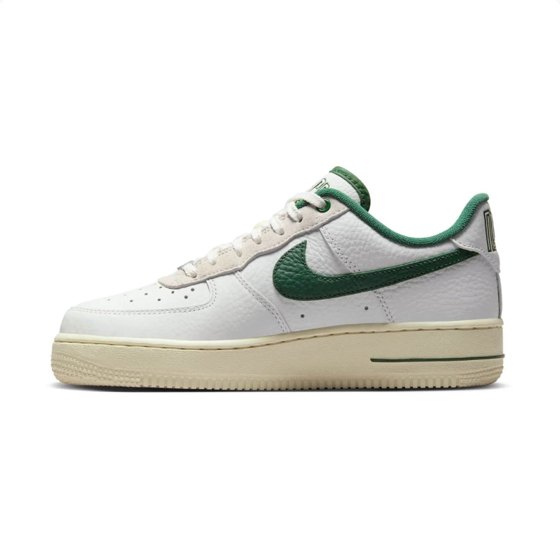 Nike Air Force 1 Low Sneakers - White, Green & Cream