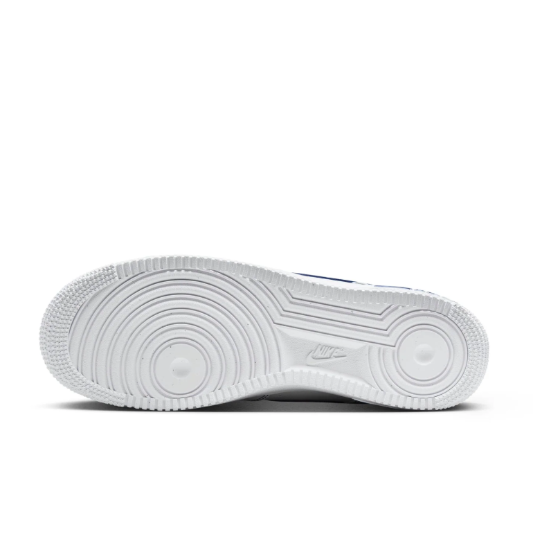 Nike Air Force 1 Low Sneakers - White & Blue with Contrast Stitching